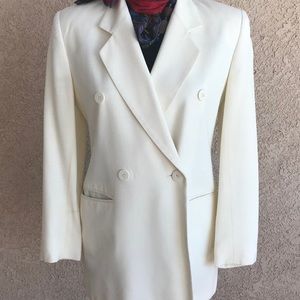 Vintage Jones Net York blazer, cream, size 2p